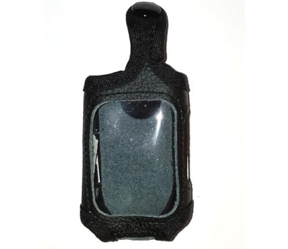 Black Leather Case/Cover for Compustar 2WSSR-T11 and 2WT11R-SS Remote Control Transmitters (Remote Not Included)