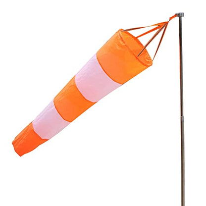 OUKENS 31 inch Windsock, High-Visibility, Heavy-Duty Outdoor Wind Measurement Grade Rip-Stop Nylon Wind Sock with Reflective Belt, for Airport/Farm/Park/Helipad, No Pole