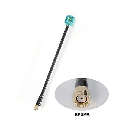 FlyFishRC 2pcs 150mm Osprey 5.8G-H-z LHCP RP-SMA Antennas 2.82dBi FPV HD Racing Drone Quad RC Radio Antenna (Blue)