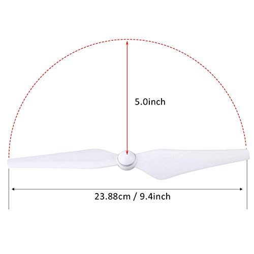 Alomejor 2 Pairs Replacement Drone Propeller Blades for Quadcopter - High-Performance Drone Accessories | 2-Pack Compatible with Most Quadcopter (Black)