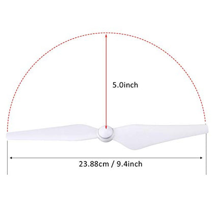 Alomejor 2 Pairs Replacement Drone Propeller Blades for Quadcopter - High-Performance Drone Accessories | 2-Pack Compatible with Most Quadcopter (Black)