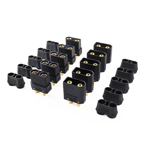 SoloGood 5Pair Amass XT90 XT-90 Male Female Bullet Connector Plug Black