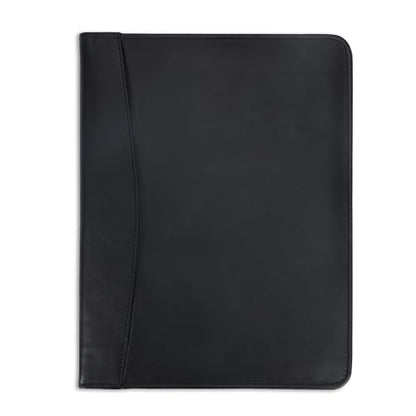 Heavy Duty Buffalo Leather Legal Pad Portfolio Organizer - Black - color: Black