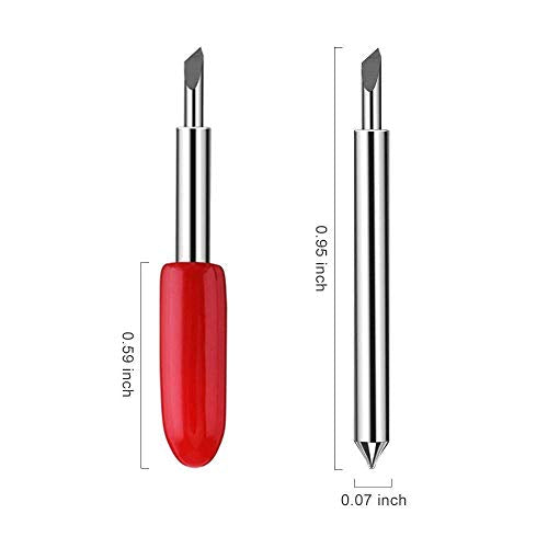 Craft Blades German Carbide Bulk Packs Deep Point (20 Pack - 15 Standard & 5 Deep Point) - color: red/blue German Carbide