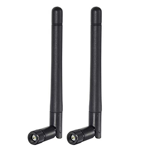 Bingfu Dual Band WiFi Antenna 3dBi SMA Male Antenna(2-Pack) for Wireless Vedio Security IP Camera Recorder Surveillance Recorder Truck Trailer Rear View Backup Camera Reversing Monitor - color: [SMA Male] Antenna 2-Pack - Black
