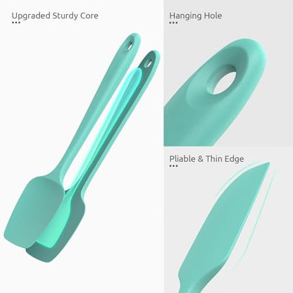 U-Taste 600ºF Heat Resistant Silicone Spatulas for Cooking, 4Pcs/Aqua Sky - color: AquaSky
