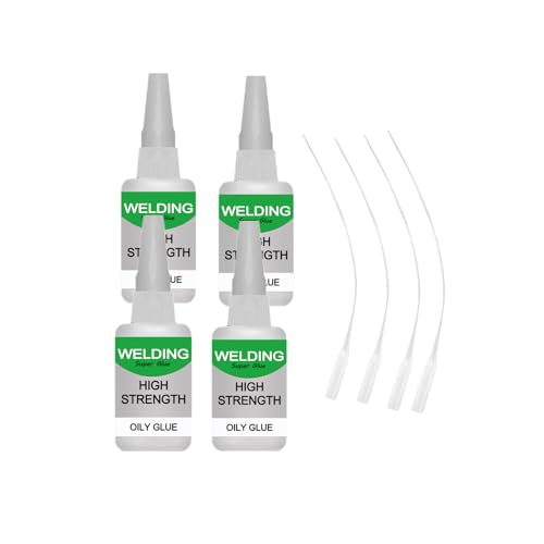 200ML Wood & Parquet Adhesive, Welding High-Strength Oily Glue, Universal Super Glue Gel, Instant Bonding, Strong Adhesion, Repairs Last Long Time for Metal, Wood, Ceramics,Leather, Glass(50g/4PCS) - color: clear 4PC