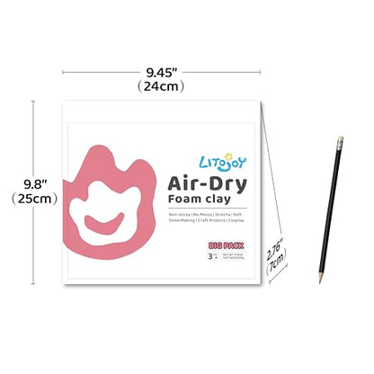 White Air Dry Foam Clay 1.1lbs/500g, Soft & Easy to Mold - color: White