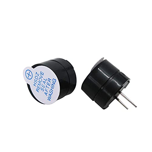 mxuteuk 10pcs DC5V Black Mini Active Piezo Buzzers Electronic Buzzer Alarm Sounder Speaker Beep Tone, Fit for Computers Printers Electronic Components HF-12095