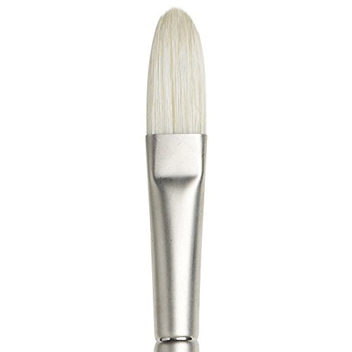 Winsor & Newton Artists' Oil Hog Paint Brush, Long Handle Size 7, Filbert - size: #7, style: Filbert