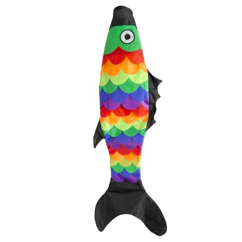 Fish Windsock All-Occasion Rainbow Fish 55" L Black Briarwood Lane - color: Rainbow Fish