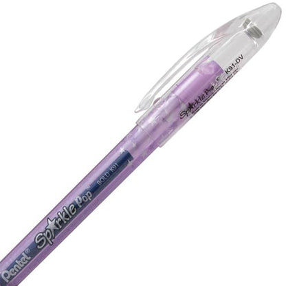 Pentel Sparkle Pop Shimmering Metallic Gel Pen, (1.0mm) Bold Line, Assorted Iridescent Ink Colors, 3 Pack