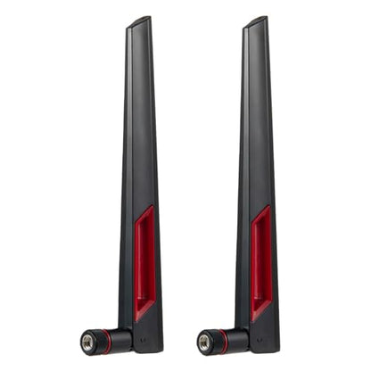 WiFi 6 6E Tri-Band 2.4GHz/5GHz/6E 9dBi Omnidirectional Antenna for PC Desktop Computer PCI-E WiFi 6E Network Card USB Bluetooth Card Wireless Router（2Pack-Black），Eifagur