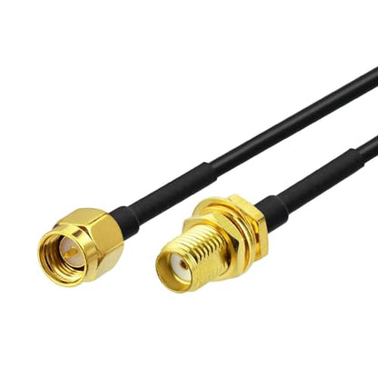 Superbat SMA Male to SMA Female Bulkhead Cable 3ft 50 Ohm Coax Cable - size: 3ft