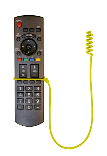 Remote Leash 4-Pack, Remote Control Tether, Adjustable 2 Purple & 2 Yellow - color: Purple/Yellow