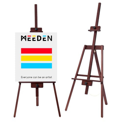 MEEDEN Wooden Easel Stand for Display: Holds Canvas up to 43" Art Easels - color: Deep Walnut