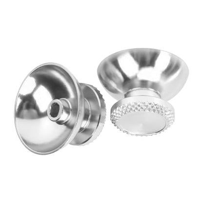 Pomya Thumbsticks for Controller, 2Pcs Metal Thumb Grip Replacement for Handheld Game Console, Aluminum Alloy Analog Thumb Sticks Accessories (Silver) - color: Silver