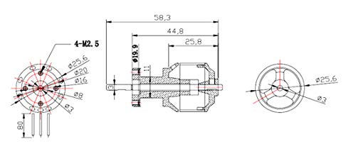 50mm EDF 4900KV 3S Maximum thrust770g,Brushless Motor, Applicable to RC Jet Aircraft - size: 50MM EDF, style: Motor Only