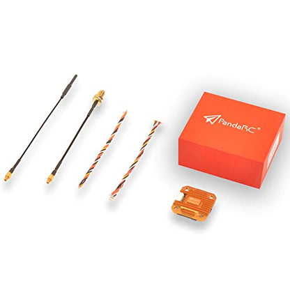 PandaRC VT5804 BAT LITE 5.8GHz FPV VTX 0mW/25mW/200mW/400mW/800mW/1300mW switchable FPV video transmitter for Long-Distance FPV Racing Drone quad//RC Crawler/Plane (28mm×28mm×6mm)