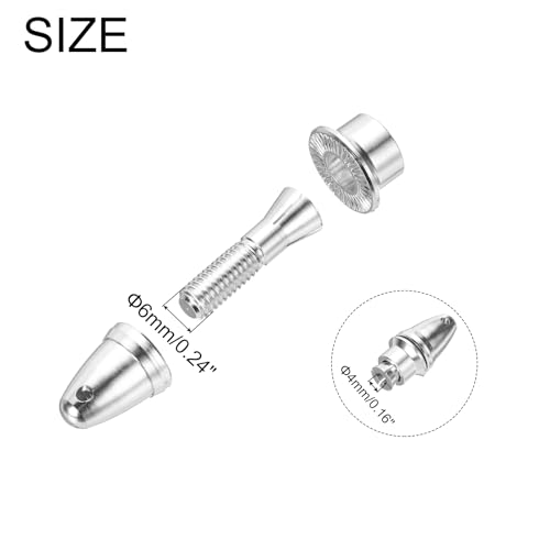 MECCANIXITY Propeller Adapter RC Plane Airplane Spinners, 4mm Aperture and 6mm Output Axle Propeller Adapter Saver for Shaft Brushless Motor Speed Controllers, Pack of 4 - size: 4mm x 6mm
