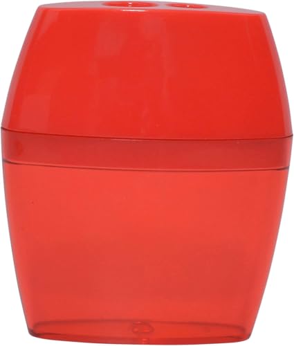 Westcott 55877 2-Hole Manual Pencil Sharpeners for School, Red, 12 Pack