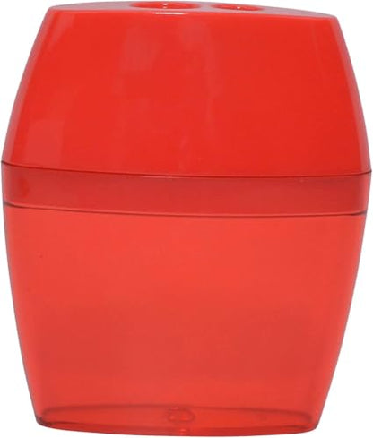 Westcott 55877 2-Hole Manual Pencil Sharpeners for School, Red, 12 Pack