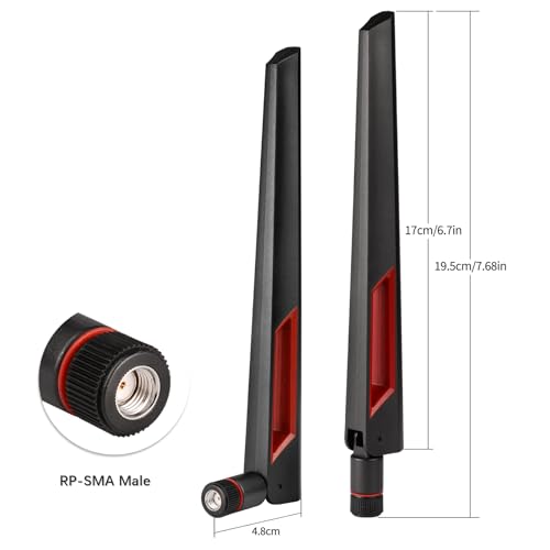 Superbat WiFi 6 6E Tri-Band Antenna 2.4GHz 5GHz 6GHz Omni-Directional Antenna RP-SMA Pigtail 12inch
