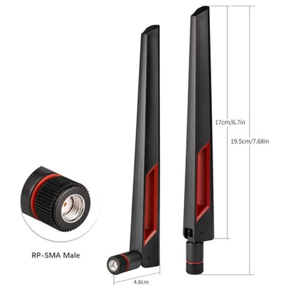 Superbat WiFi 6 6E Tri-Band Antenna 2.4GHz 5GHz 6GHz Omni-Directional Antenna RP-SMA Pigtail 12inch