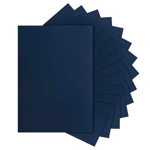 Silunkia 40 Sheets Navy Blue Cardstock 8.5 x 11 Crafts Paper 75lb - color: Navy Blue