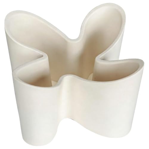 Flower Shape Remote Control Holder Modern,Desk Organizer Storage Container - color: White