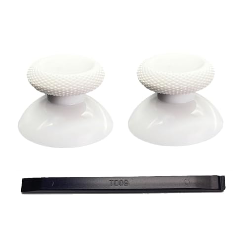 2PCS White Replacement Thumbsticks for Meta Quest 3, Quest 3S Controller, Analog Thumb Sticks for Oculus Quest 2, for Quest Pro - High Precision Design, Durable Material, Tools Included - color: White