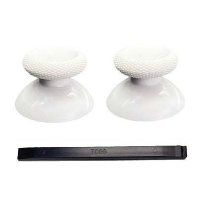 2PCS White Replacement Thumbsticks for Meta Quest 3, Quest 3S Controller, Analog Thumb Sticks for Oculus Quest 2, for Quest Pro - High Precision Design, Durable Material, Tools Included - color: White
