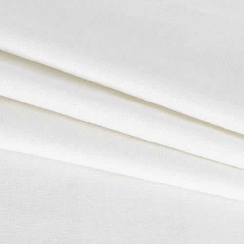 Linen Fabric by The Yard - 5 Yard 62 Inch Wide Bright White - color: Bright White, size: 5 YARDS