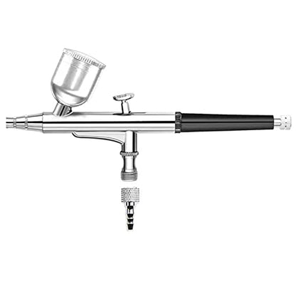 Pure Copper 0.3mm Gravity Feed Dual-Action Airbrush Paint Spray Gun Kit Set with 40cc Capacity Cup and 20cc Capacity Cup