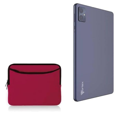 BoxWave Case Compatible with Vortex T10M Pro - SoftSuit with Pocket, Soft Pouch Neoprene Cover Sleeve Zipper Pocket - Crimson Red