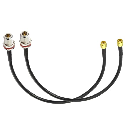 Superbat SMA Male to N Female Bulkhead RG58 Coaxial Cable 12in 2-Pack
