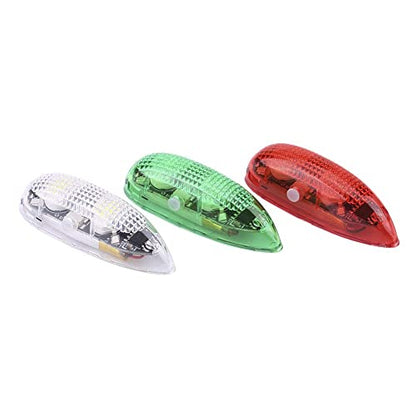 3PCS RC Plane Wireless LED Light Kit for Airplane Aircraft Helicopter Fix Wing Quadcopter, Water Droplet Shape Double/Quick/Flicker Flash Drone Lights, Green White LED Flashing