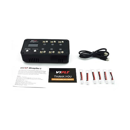 VIFLY WhoopStor V3 6-Port 1S LiPo Battery Storage Charger - color: Black