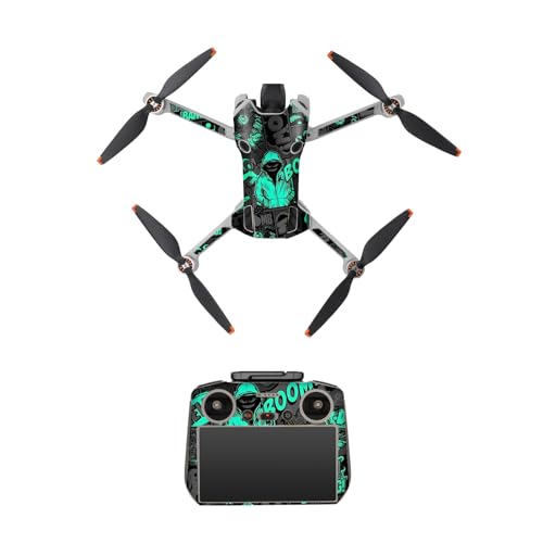 Skin Stickers Compatible with DJI Mini 4 Pro, Waterproof Sticker Decal Skin DIY Accessory for DJI Mini 4 Pro Drone and RC 2 Controller (E) - color: E