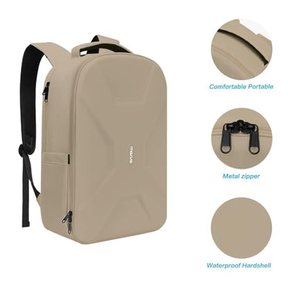 MOSISO 15.6-16 inch 35L Laptop Backpack with USB Charging Port - color: Camel