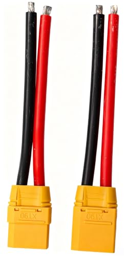 2 Pairs XT90H XT90 Plug Male and Female Connector with 90mm 10AWG Wire for RC Lipo Battery FPV Racing Drone