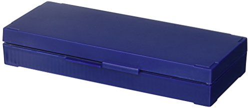 Globe Scientific Microscope Slide Storage Box, Blue, ABS Plastic, Cork-Lined Base, Hinged Lid with Inventory Sheet, Fits 25 × 75 mm & 1 × 3 in Slides 513077B, Each