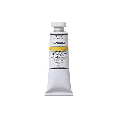 M. Graham 1/2-Ounce Tube Gouache Paint, Gamboge Gouache - color: Gamboge, size: 0.5 Fl Oz (Pack of 1)