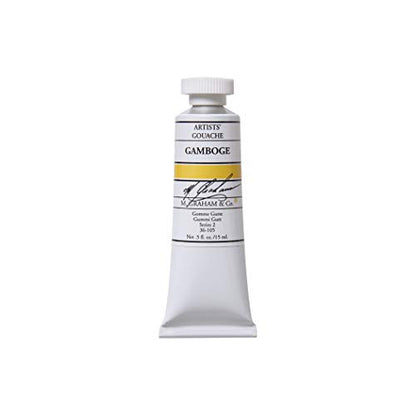 M. Graham 1/2-Ounce Tube Gouache Paint, Gamboge Gouache - color: Gamboge, size: 0.5 Fl Oz (Pack of 1)