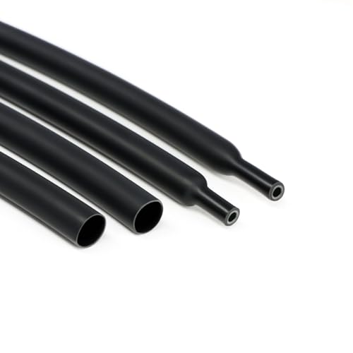 3/8" 3:1 Heat Shrink Tubing, Dual Wall Adhesive Lined Wire Shrink Wrap Tubing Insulation Sealing Waterproof Oil-Proof Anti-Friction (Black, 16.4ft) - color: Black, size: 9.5mm(3/8")-16.4ft