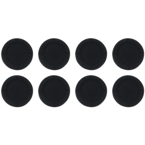 8PCS Thumb Grip Cover Black Analog Stick Cap Silicone Joystick Repair Parts for Game Console - color: Black-8