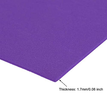 uxcell Purple EVA Foam Sheets 11 x 8 inch 1.7mm Thickness for Crafts DIY Projects, 12 Pcs - color: Purple