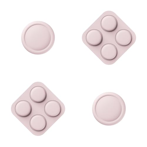 PlayVital Button Caps + Thumb Grip Set for Nintendo Switch 2, 2 Silicone Colorful ABXY Directional Button Covers & 2 Joystick Caps for Joycon - Pink - color: Pink