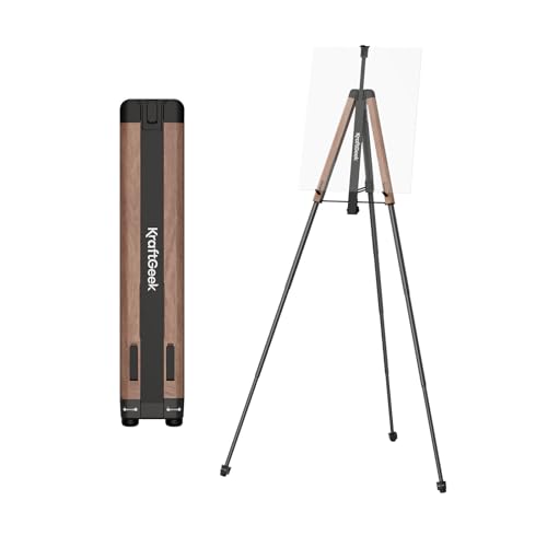 KraftGeek Easel Stand for Painting, 65'' Portable Folding Plein Air Easel - style: 65 Inch-Walnut