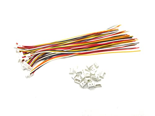 20 Set Micro JST MX 1.25 4Pins Connector Plug Socket 1.25mm Pitch Female & Male Connector PCB Socket 150mm Cable - size: 4Pins
